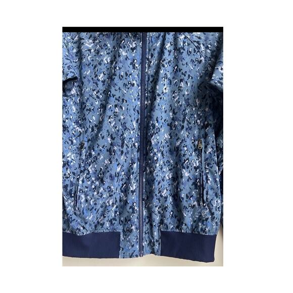 Athleta $139.00 Brooklyn Bomber Jacket Size M Captivate Chrome Blue - Picture 10 of 13